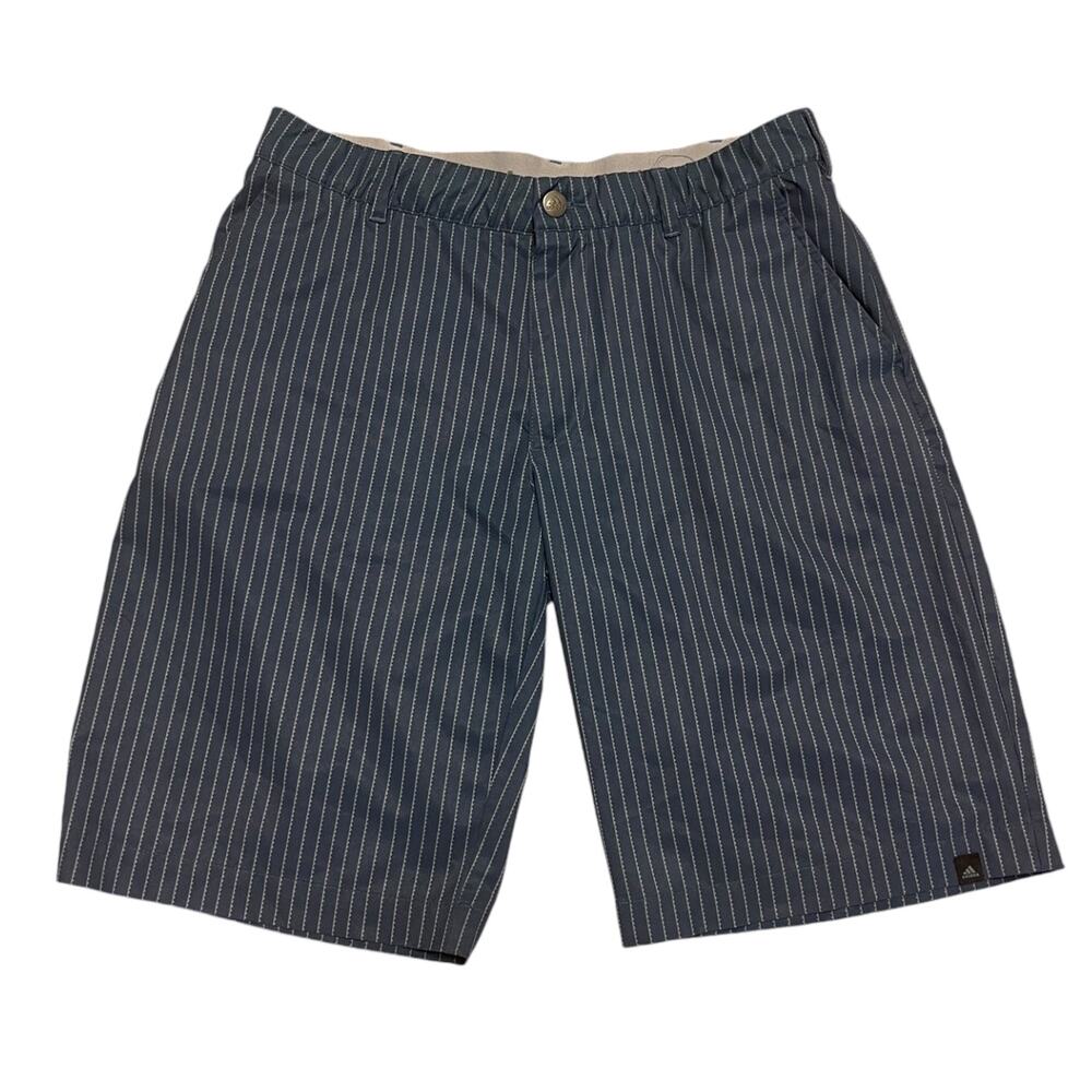 Adidas Boys Gray Striped Ultimate 365 Stretch Golf Shorts 939011 Size X-Large
